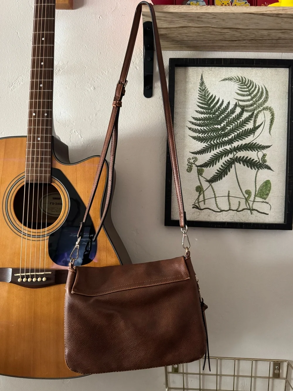 Moda Luxe Brown Crossbody Shoulder Bag
